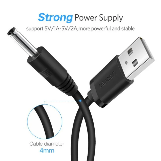 Dây nguồn 1 chiều USB 2.0 sang đầu cái 3.5mm Ugreen (10376) — ảnh 8