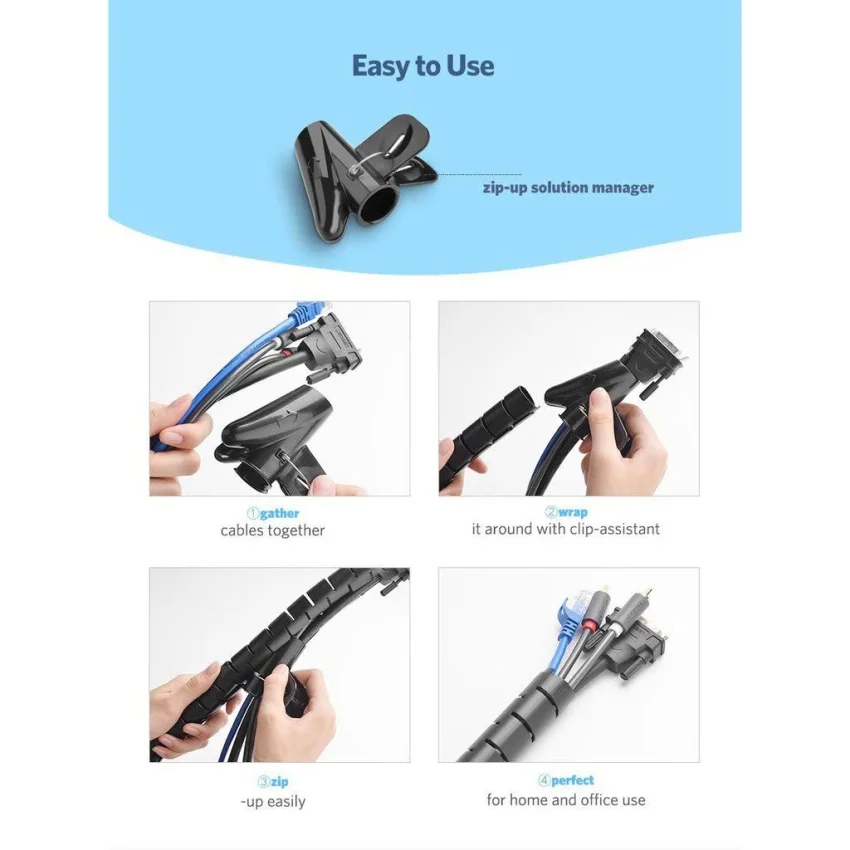 Dây ống xoắn bảo vệ dây cáp chống rối dài 5m UGREEN LP121 30820 — ảnh 6