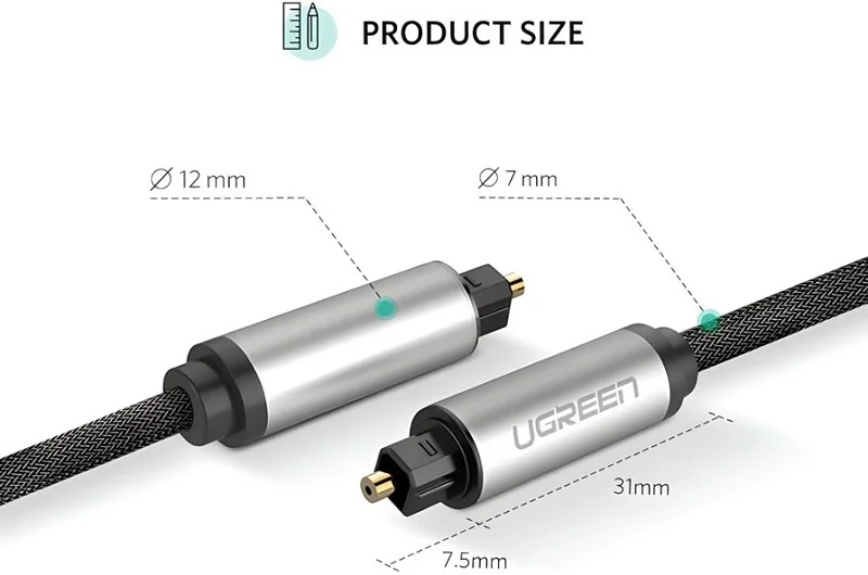 Dây quang âm thanh Toslink, dài 1.5M Ugreen (10542) — ảnh 4