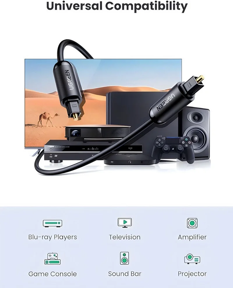 Dây quang âm thanh Toslink, dài 1M Ugreen (70890) — ảnh 5