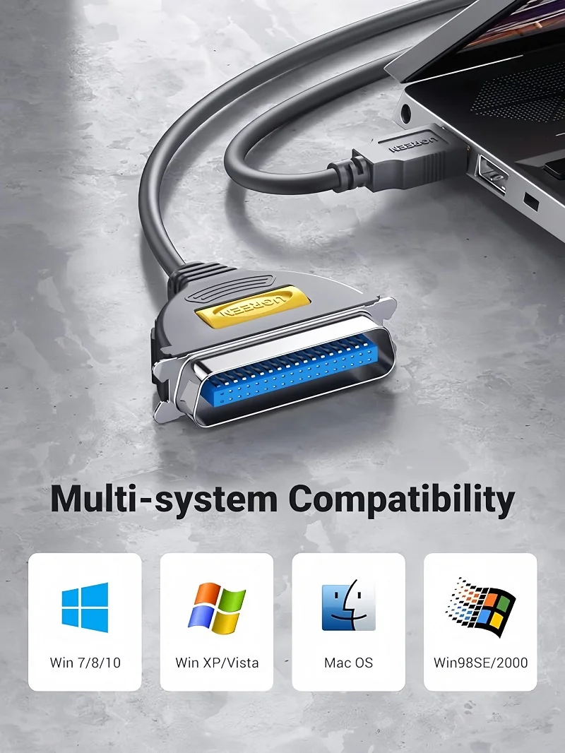 Dây USB 2.0 sang IEEE1284 Parallel Printer, dài 2M Ugreen (20225)