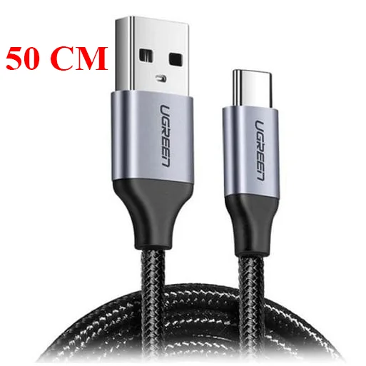 Dây USB Type A sang Type C màu đen dài 0.5M Ugreen 60125 US288