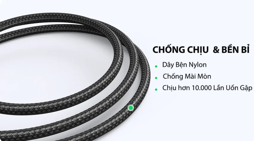 Dây USB Type A sang Type C màu đen dài 3M Ugreen 60408 US288 — ảnh 8