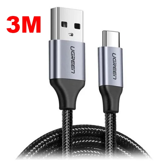 Dây USB Type A sang Type C màu đen dài 3M Ugreen 60408 US288