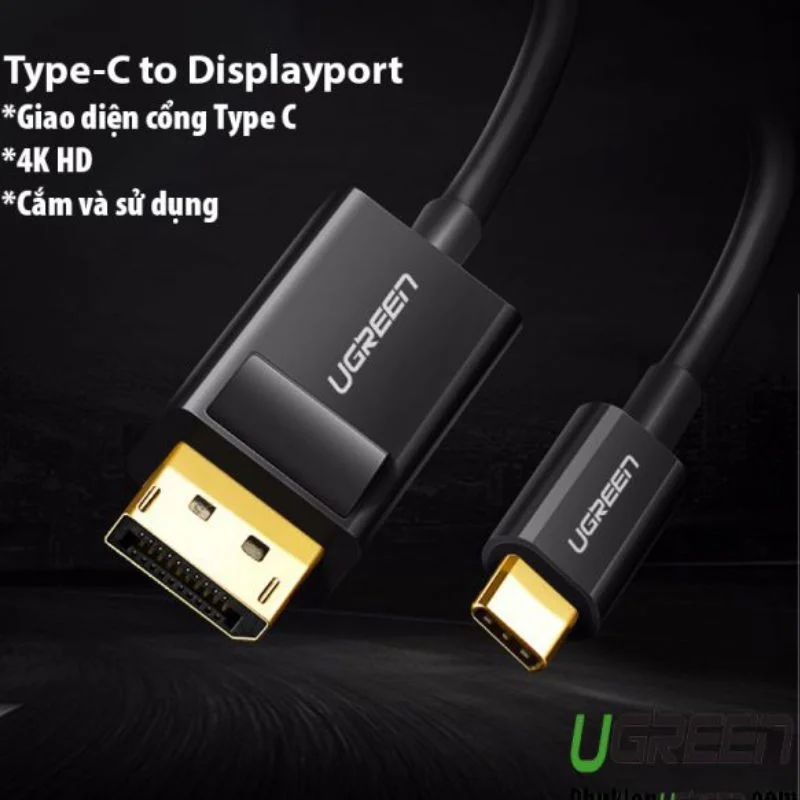 Dây USB Type C sang DisplayPort màu đen dài 1.5M Ugreen (50994) — ảnh 5