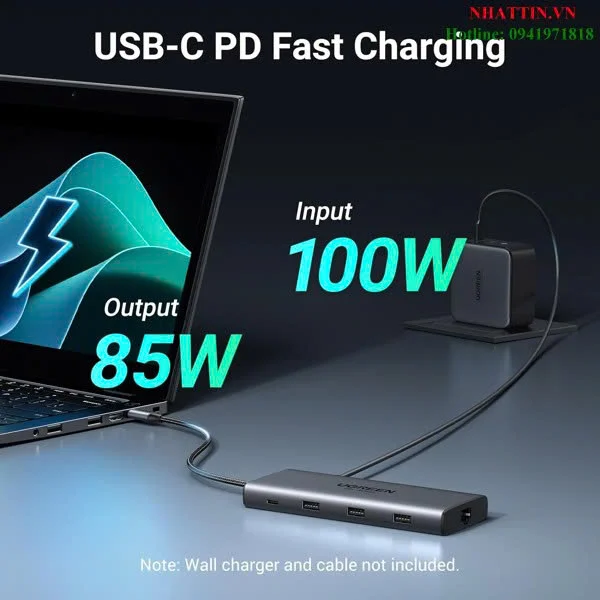 Docking Station 10 in 1 Type-C Thunderbolt Revodok Pro 210 ra HDMI, USB, LAN, SD/TF, PD Ugreen 15534 — ảnh 5