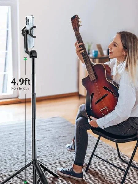 Gậy tự chụp ảnh và kẹp điện thoại 3 chân đế màu đen Ugreen (50758) — ảnh 9