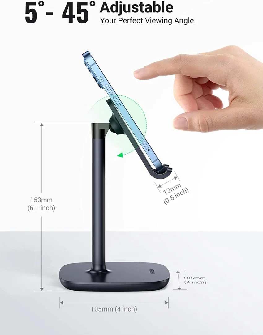 Giá đỡ điện thoại để bàn UGREEN LP177 60343 chân hợp kim màu trắng — ảnh 5