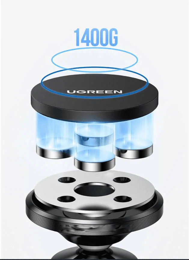 Giá đỡ điện thoại nam châm UGREEN 20600 – Xoay góc 360 độ – Kích thước 4.7-7inch