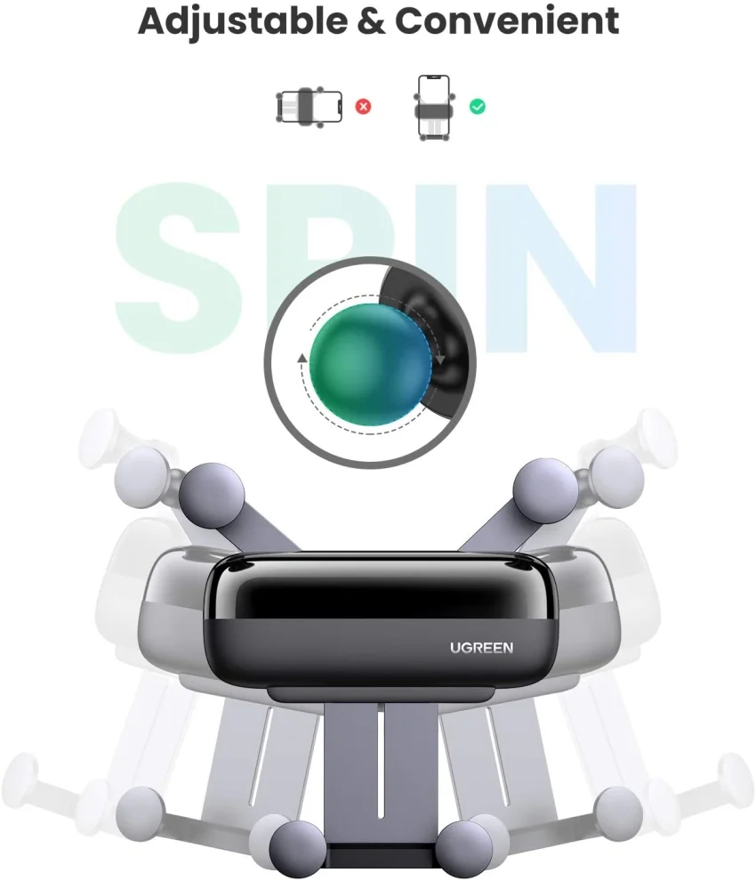 Giá đỡ điện thoại trên ô tô – Góc xoay 360 độ UGREEN 10996 — ảnh 3