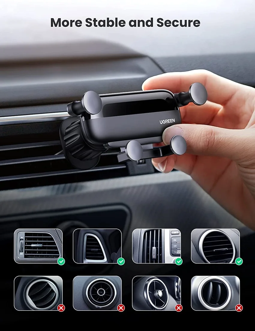 Giá đỡ điện thoại trên ô tô – Góc xoay 360 độ UGREEN 10996 — ảnh 6