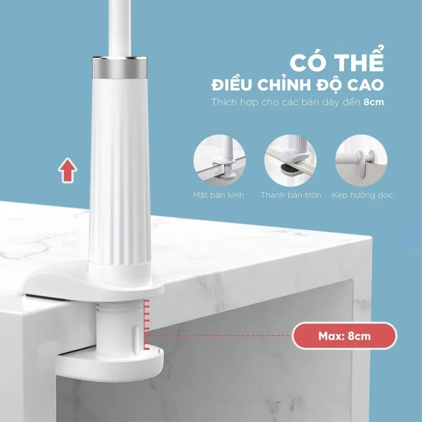Giá đỡ điện thoại UGREEN LP113 kẹp bàn, cổ nghỗng, xoay 360 độ — ảnh 3