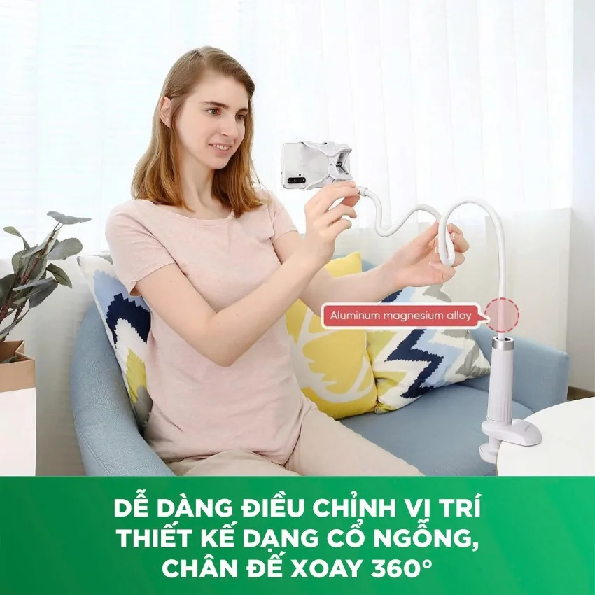 Giá đỡ điện thoại UGREEN LP113 kẹp bàn, cổ nghỗng, xoay 360 độ — ảnh 4
