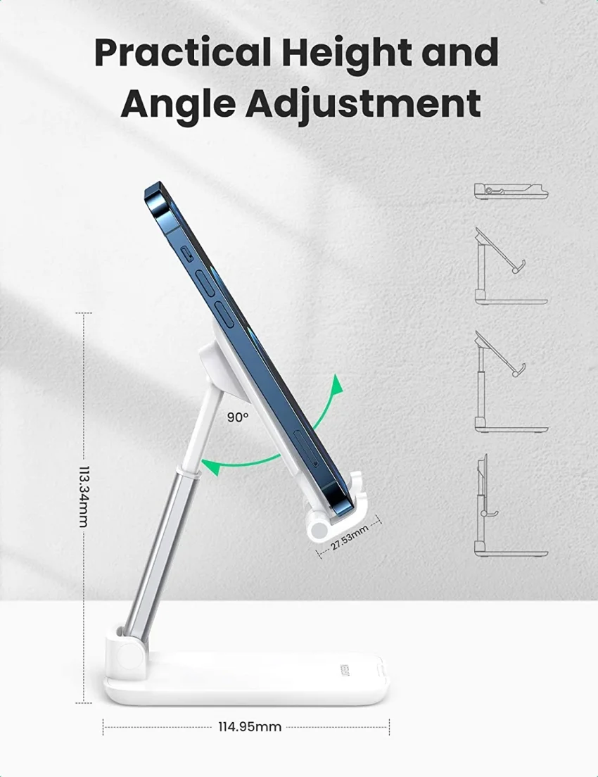Giá đỡ điện thoại UGREEN LP373 gấp gọn, mặt đệm silicon chống trầy xước — ảnh 4