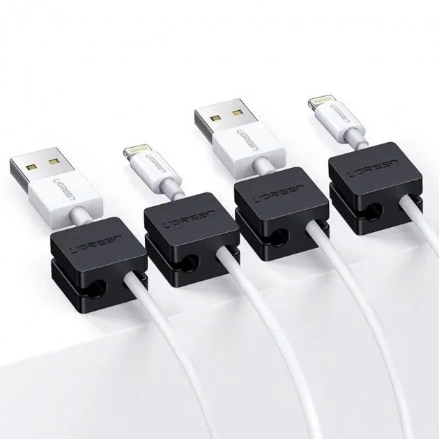 Giá đỡ kẹp dây sạc điện thoại dây âm thanh dây cáp mạng 4 khe cài và 7 khe cài UGREEN LP208 — ảnh 1