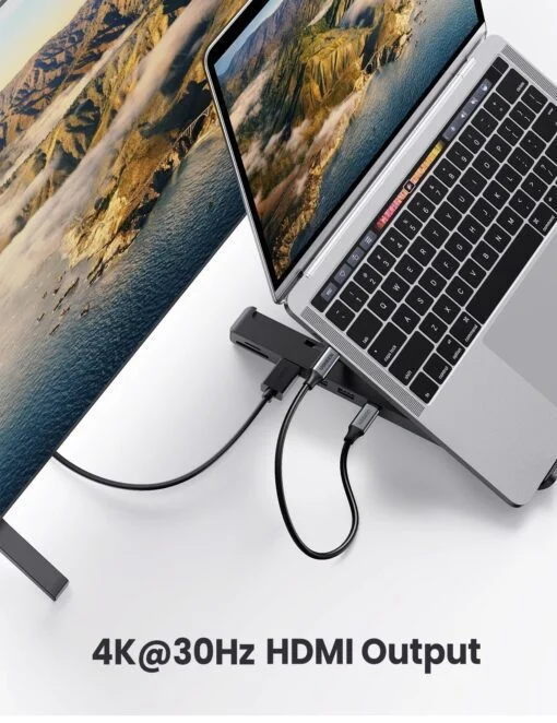 Giá đỡ laptop UGREEN 80551 tích hợp HUB chia cổng HDMI 4K, thẻ SD/TF, USB3.0, USB-C — ảnh 5