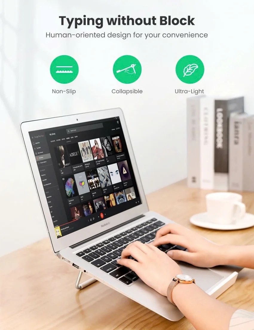 Giá đỡ laptop UGREEN LP230 – Khung gấp gọn, thiết kế siêu nhẹ