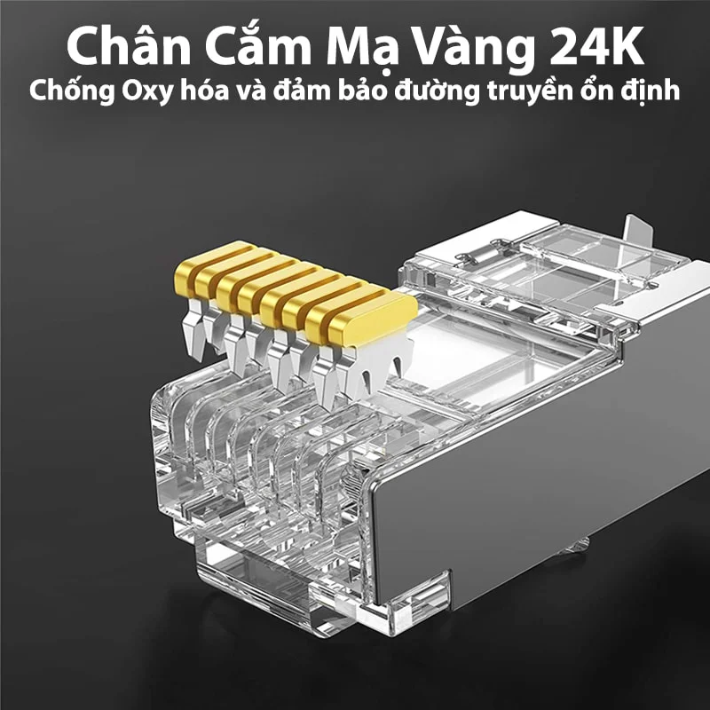 Hạt mạng RJ45 Cat6a/Cat7 gói 10pcs chính hãng Ugreen 70316 cao cấp