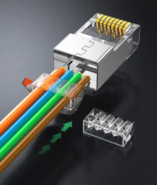 Hạt mạng RJ45 Cat6a/Cat7 hộp 10pcs chính hãng Ugreen 50634 cao cấp (2 mảnh)