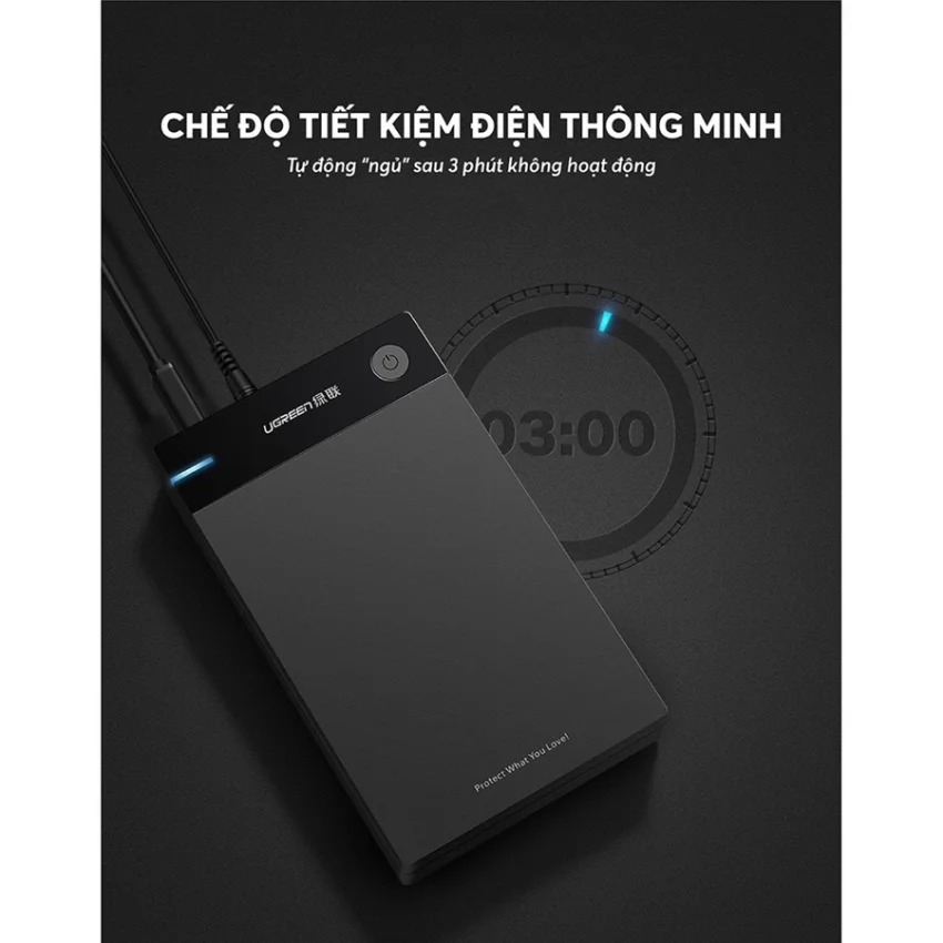HDD BOX 3,5 SATA USB 3.0 Hỗ Trợ HDD 10TB UGREEN (50422) — ảnh 5