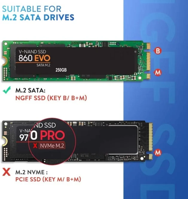 Hộp box đựng ổ cứng SSD M.2 B-Key & MB Key 2TB USB 3.0 Ugreen 60530 cao cấp (Vỏ Nhôm)
