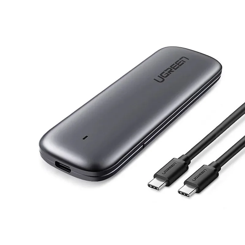 Hộp box đựng ổ cứng SSD M.2 B-Key USB Type-C Ugreen 60354 chính hãng
