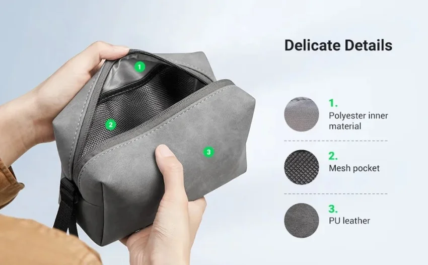 Hộp đựng đồ đa năng chất liệu nhựa màu xám Ugreen (80520)