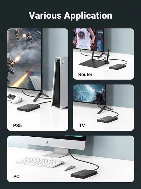 Hộp đựng ổ cứng 2,5 inch USB Type-A 3.0 chính hãng Ugreen 30719 cao cấp Cáp liền — ảnh 6
