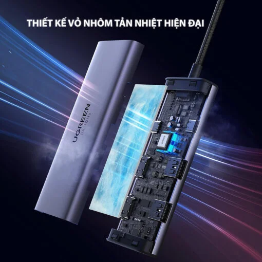 Hub Type C ra 2 cổng HDMI Ugreen 15852 2*USB-A 3.0+USB-C 3.0+2*HDMI+PD port Converter 2*HDMI with PD — ảnh 10