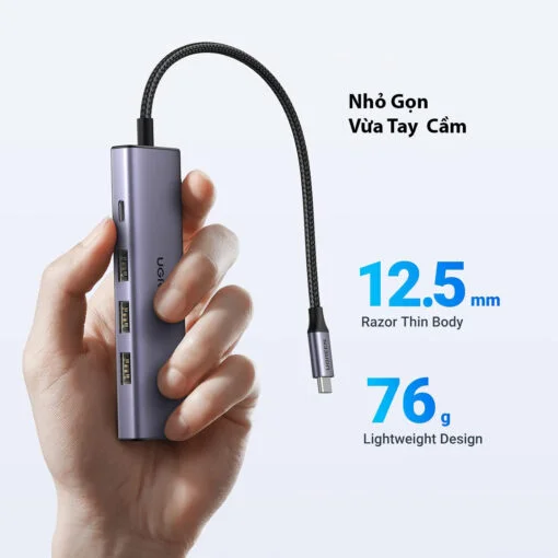 Hub Type C Ugreen 15596 100W PD, 4K@30Hz HDMI