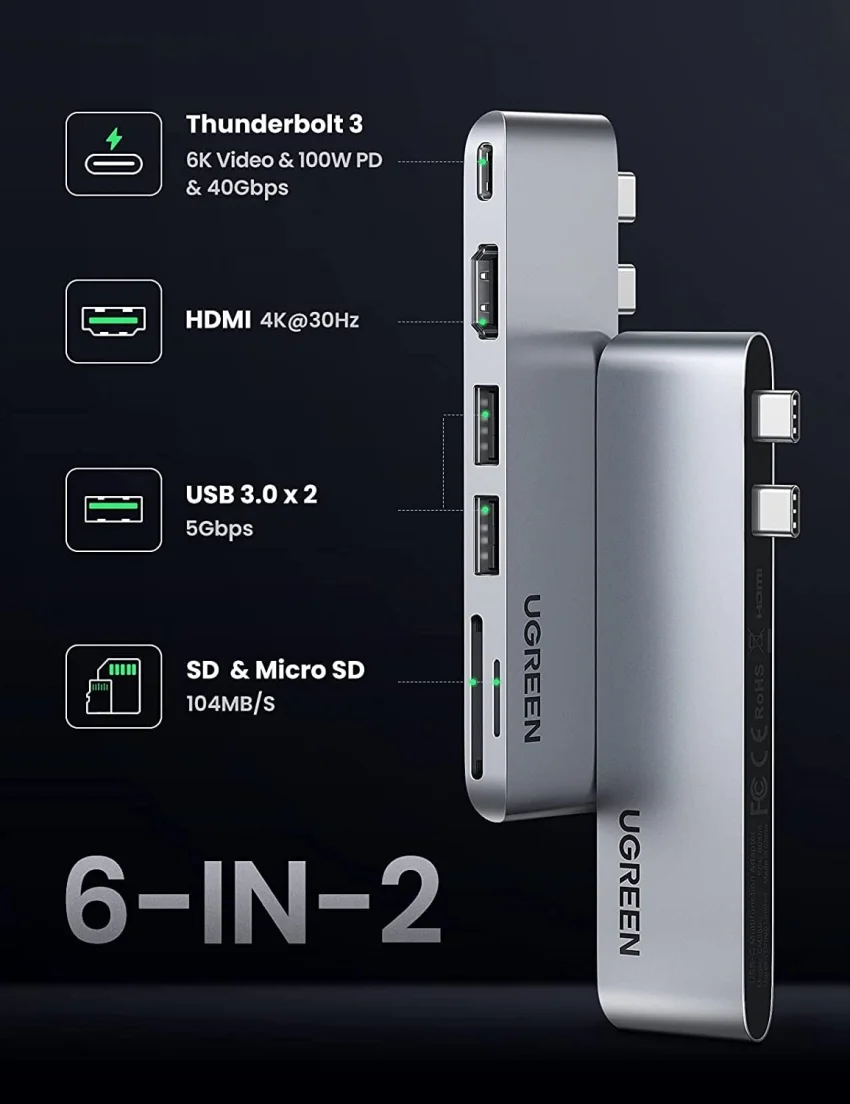 Hub Ugreen MacBook và MacBook Air Ugreen 80856