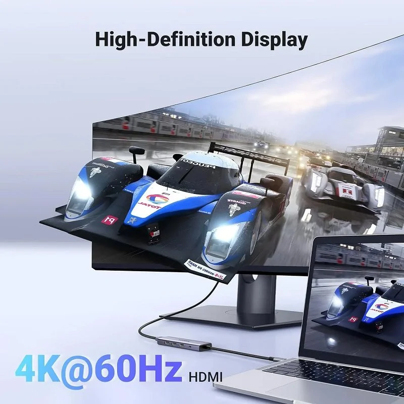 Hub USB-C Ugreen 15597 sạc nhanh 100W, HDMI 4K@60Hz 3 cổng USB-A 3.0, HDM, USB-C — ảnh 6