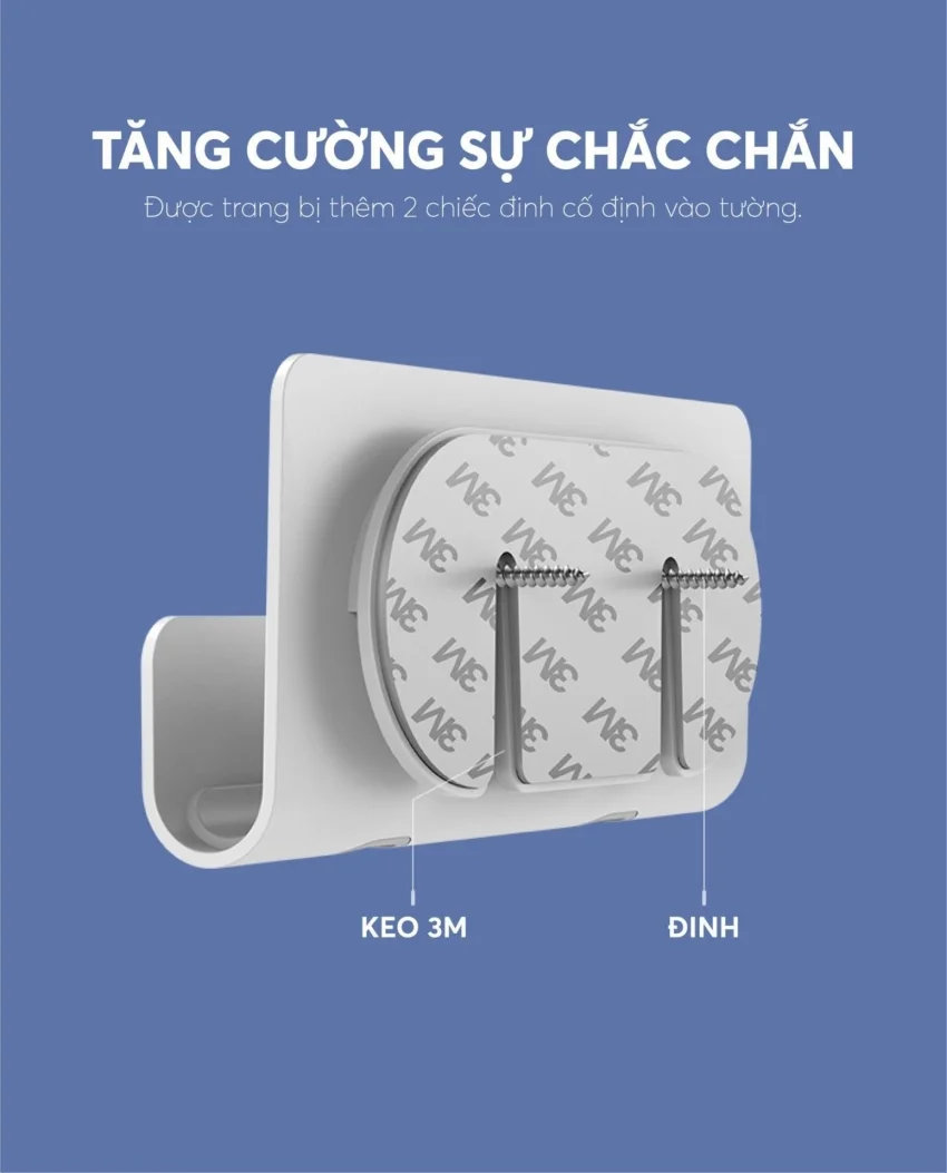 Khay đựng điện thoại treo tường không cần khoan UGREEN LP108 30394 rộng 12cm nhựa ABS