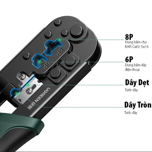 Kìm bấm dây mạng chuẩn RJ45/RJ11 Ugreen (10952) — ảnh 4
