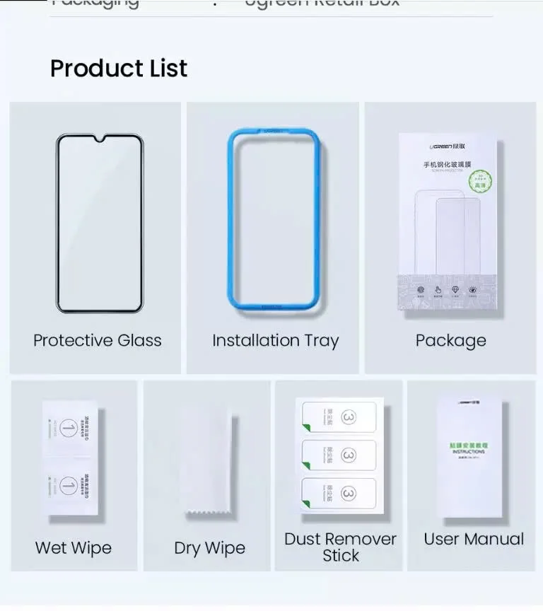 Miếng dán cường lực Xiaomi 8 UGREEN SP124 70366 – Dán tràn viền HD