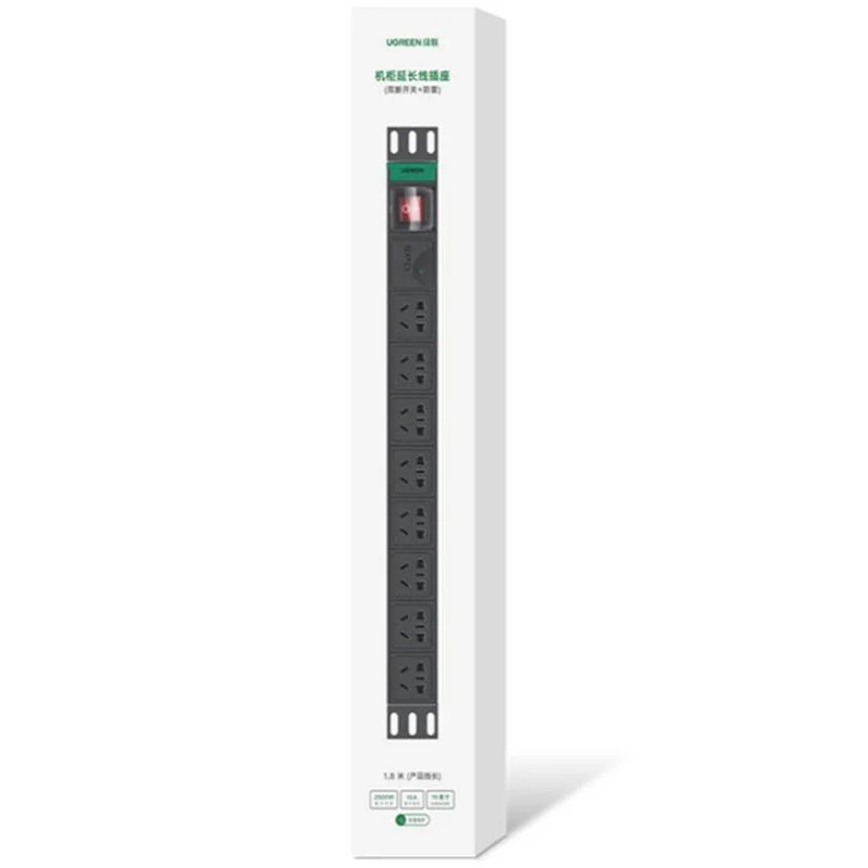 Ổ cắm điện 220V gắn Rack 8 ổ dây dài 1.8m công suất tối đa 2500W Ugreen (80935) — ảnh 4