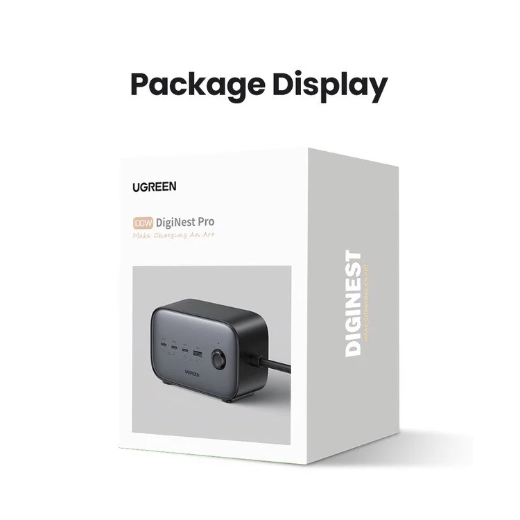 Ổ cắm điện đa năng UGREEN CD270 60167 trạm sạc để bàn 100W, 3 xUSB-C , 1 x USB-A