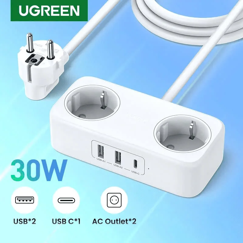 Ổ cắm điện đa năng UGREEN CD280 UGREEN chân cắm tròn 60699 — ảnh 1