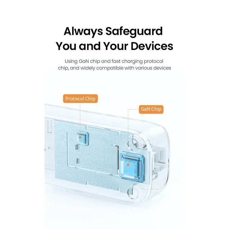 Ổ cắm điện đa năng UGREEN CD286 trạm sạc để bàn 30W, 1xUSB-C , 2 x USB-A Chân tròn (15143)
