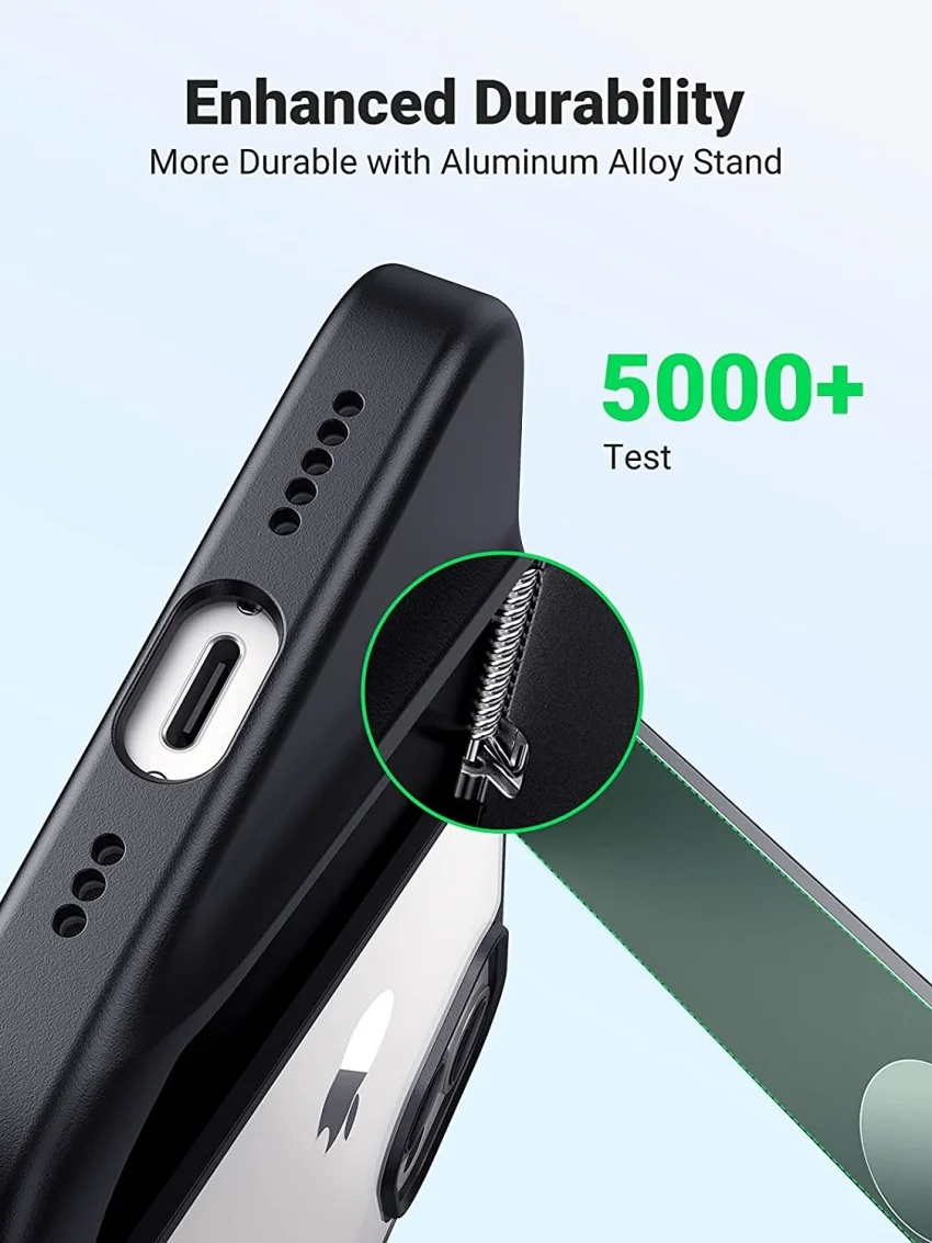 Ốp lưng kèm giá đỡ điện thoại iPhone 13 pro UGREEN 90153 – Khung kim loại, vỏ TPU trong suốt