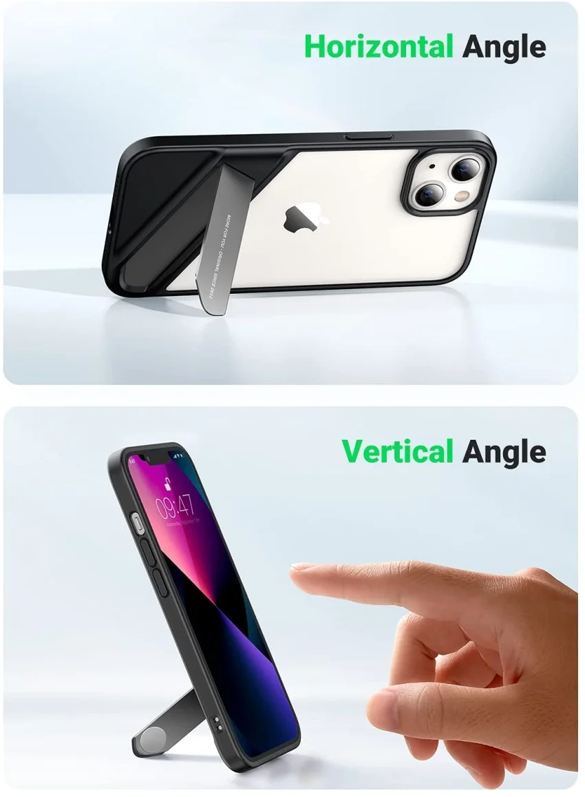 Ốp lưng kèm giá đỡ điện thoại iPhone 13 pro UGREEN 90153 – Khung kim loại, vỏ TPU trong suốt