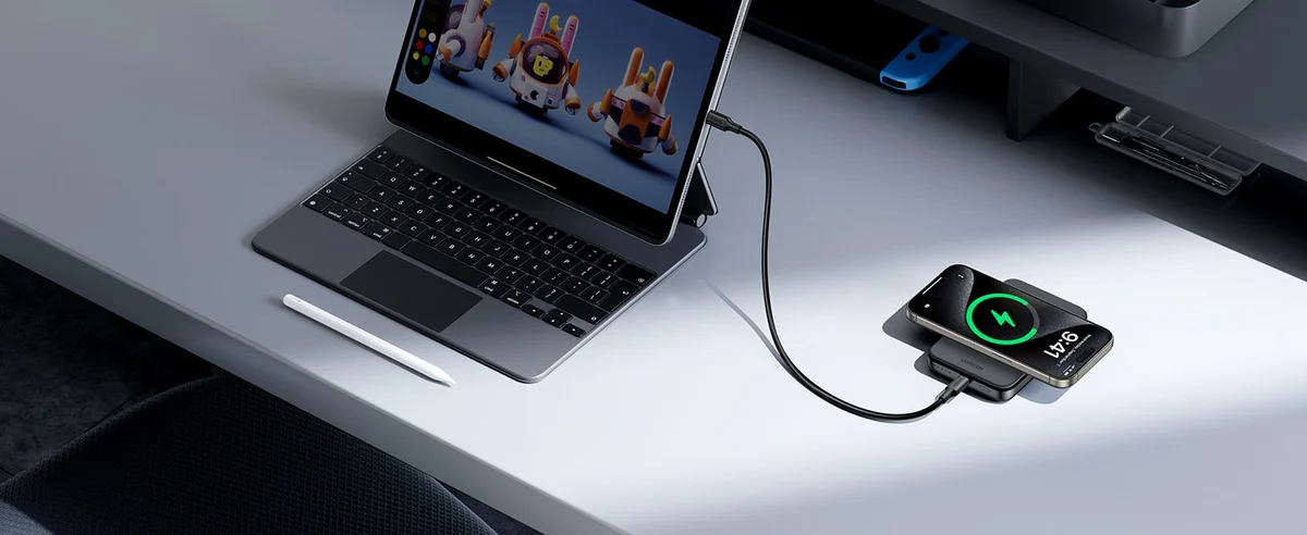 Pin sạc dự phòng dùng cho điện thoại, 10000mAh Li-ion, màu đen 2 cổng đầu ra Ugreen 45357