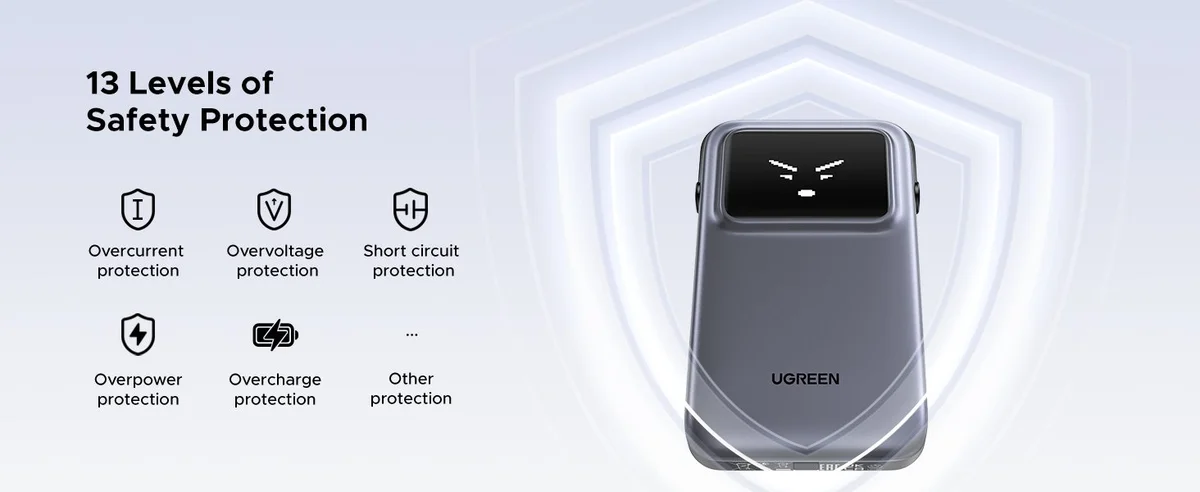 Pin sạc dự phòng dùng cho điện thoại, 10000mAh Li-ion, màu xám đậm 3 cổng đầu ra Ugreen 35603B