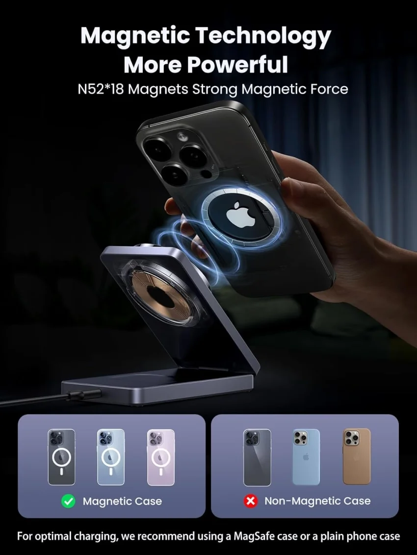 Pin Sạc Không Dây Magnetic 2-in-1 Ugreen W528