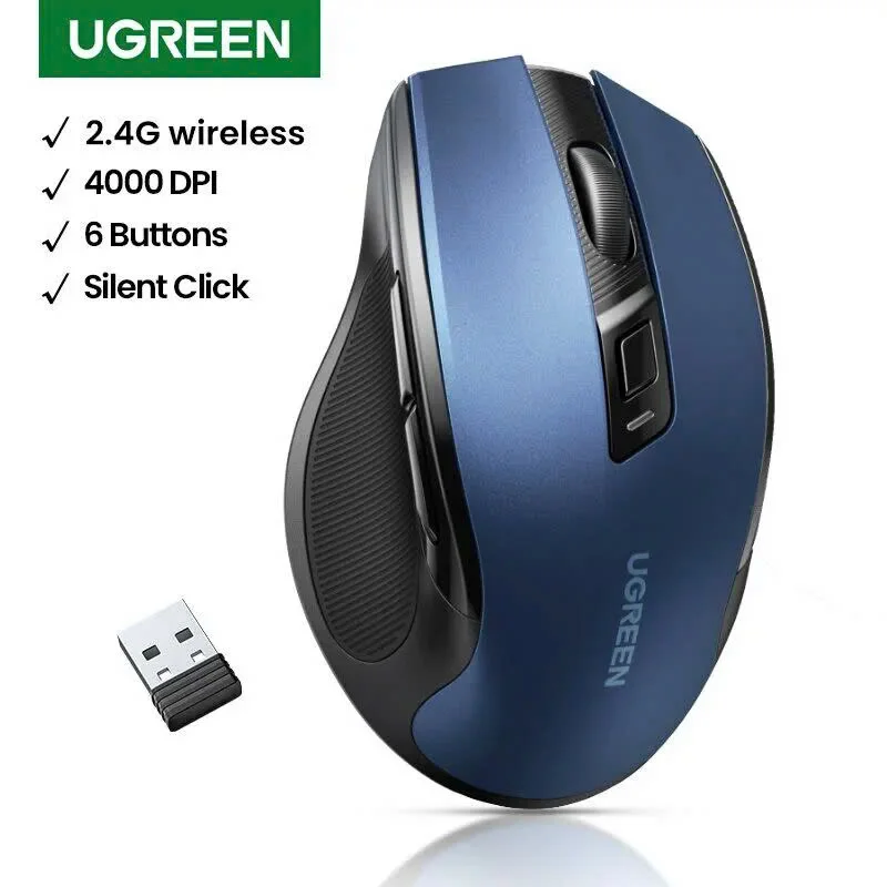 Review Chuột không dây công thái học Ugreen Model MU006 Silent