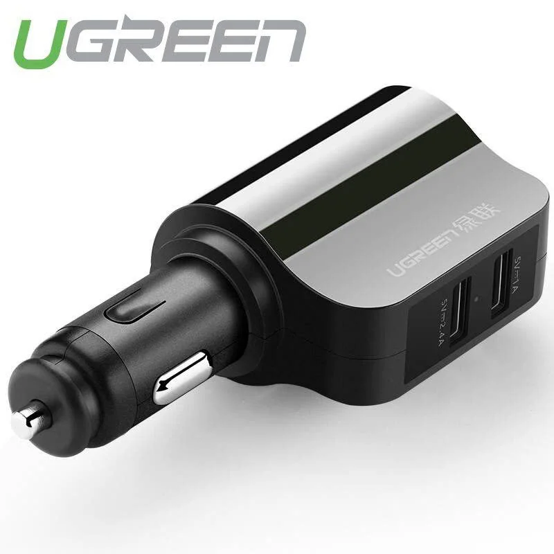 Sạc điện thoại/máy tính bảng 2 cổng USB 2.0 trên ô tô UGREEN CD115 20394 — ảnh 2