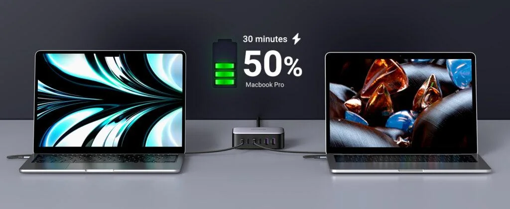 Sạc nhanh GaN 200W Ugreen CD271 4 cổng USB-C, 2 cổng USB-A chân US (40913)