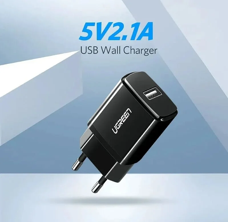 Sạc USB 1 cổng 2.1A màu đen Ugreen (50459) — ảnh 2