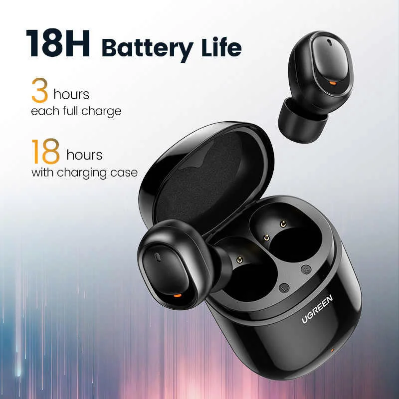 Tai nghe Bluetooth UGREEN 80311 – Âm thanh Hifi True Wireless chống nước IPX5 Micro USB
