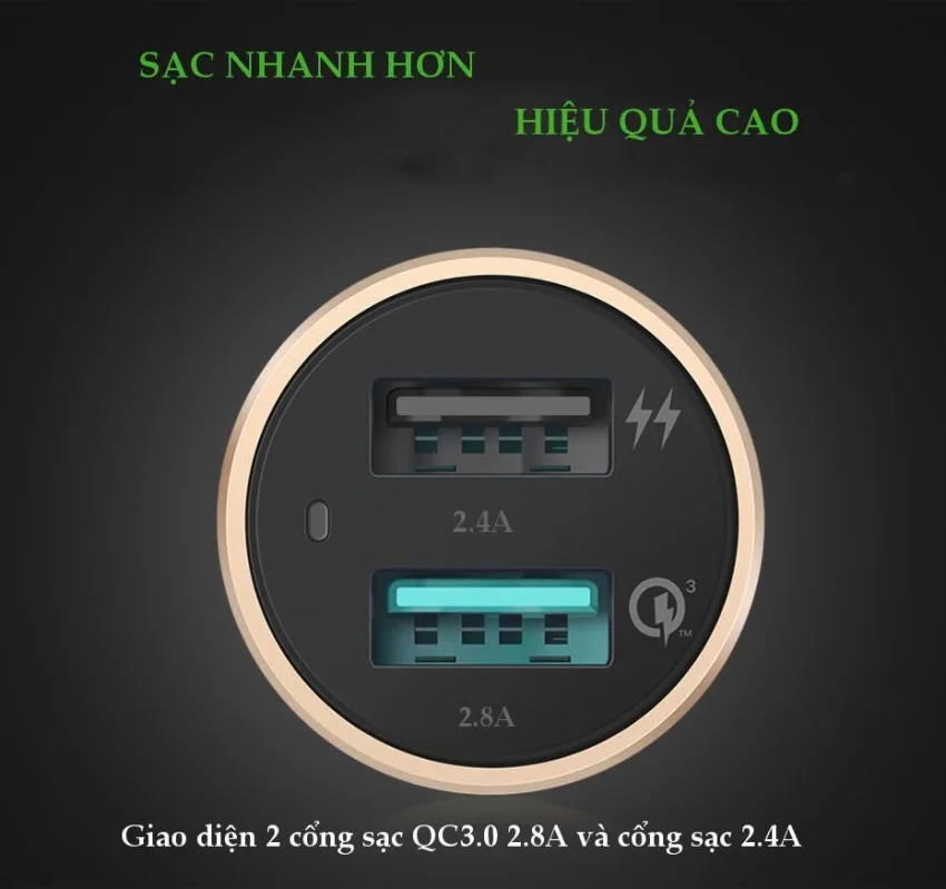 Tẩu sạc điện thoại/máy tính bảng (1 cổng QC3.0) danh riêng trên ô tô UGREEN CD130 30514 — ảnh 6